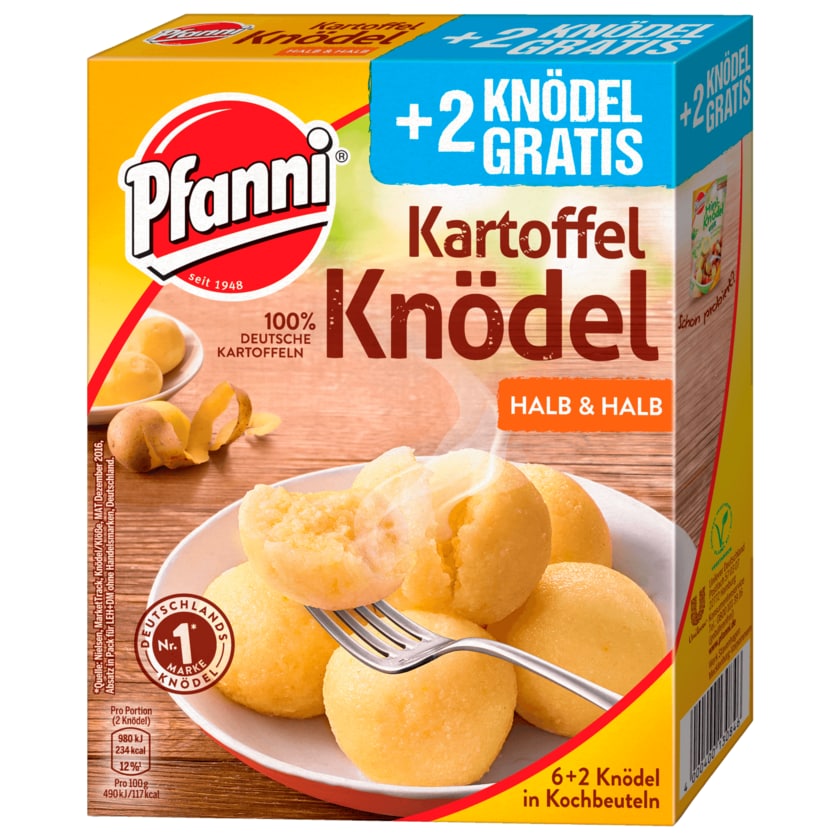 Pfanni Kartoffel Knödel Halb & Halb 8 Stück 267g